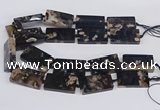 CAA1170 15.5 inches 22*40mm rectangle sakura agate gemstone beads