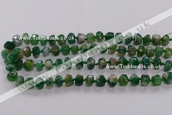 CAA1207 15.5 inches 8*12mm - 10*14mm faceted nuggets sakura agate beads