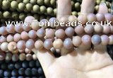 CAA1313 15.5 inches 10mm round matte plated druzy agate beads