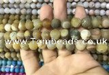 CAA1420 15.5 inches 10mm round matte druzy agate beads