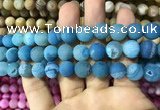 CAA1438 15.5 inches 12mm round matte druzy agate beads