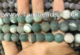 CAA1454 15.5 inches 14mm round matte druzy agate beads