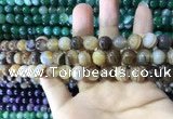 CAA1616 15.5 inches 8mm round banded agate beads wholesale