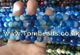 CAA1666 15.5 inches 8mm faceted round banded agate beads