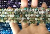 CAA1670 15.5 inches 6mm faceted round banded agate beads