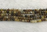 CAA1860 15.5 inches 4mm round banded agate gemstone beads