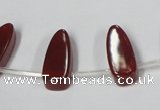 CAA187 15.5 inches 8*19mm freeform red agate gemstone beads
