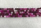 CAA1880 15.5 inches 4mm round banded agate gemstone beads