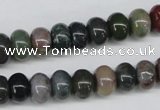 CAA193 15.5 inches 7*10mm rondelle indian agate beads wholesale