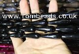 CAA2094 15.5 inches 10*30mm faceted teardrop agate beads