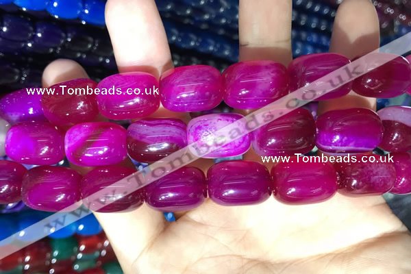 CAA2131 15.5 inches 13*18mm drum agate beads wholesale