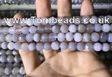 CAA2192 15.5 inches 8mm faceted round banded agate beads