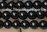CAA2403 15.5 inches 6mm round black agate beads wholesale
