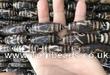 CAA2716 15.5 inches 14*38mm - 16*43mm rice tibetan agate dzi beads