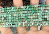 CAA2802 15 inches 4mm faceted round fire crackle agate beads wholesale