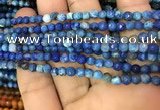 CAA2828 15 inches 4mm faceted round fire crackle agate beads wholesale