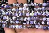 CAA2905 15 inches 6mm faceted round fire crackle agate beads wholesale