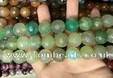 CAA3239 15 inches 16mm faceted round fire crackle agate beads wholesale