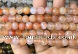 CAA3344 15 inches 8mm faceted round agate beads wholesale
