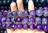 CAA3424 15 inches 14mm faceted round agate beads wholesale