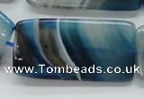CAA344 15.5 inches 25*50mm rectangle blue line agate beads