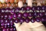 CAA3447 15 inches 16mm faceted round agate beads wholesale
