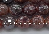 CAA3510 15.5 inches 8mm faceted round AB-color fire agate beads