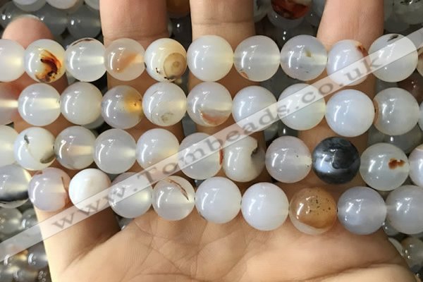 CAA3600 15.5 inches 12mm round dendritic agate beads wholesale