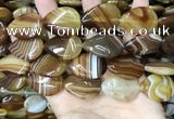 CAA4222 15.5 inches 22*30mm flat teardrop line agate beads wholesale