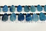 CAA4364 Top drilled 20*30mm freeform dragon veins agate beads