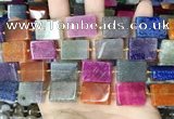 CAA4442 15.5 inches 15*20mm rectangle dragon veins agate beads