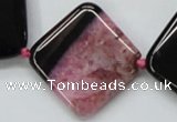 CAA447 15.5 inches 30*30mm diamond agate druzy geode beads