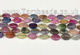 CAA4510 15.5 inches 10*14mm oval dragon veins agate beads