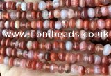 CAA4561 15.5 inches 4*6mm - 5*7mm rondelle south red agate beads