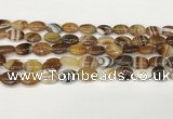 CAA4645 15.5 inches 10*14mm oval banded agate beads wholesale