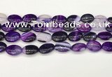 CAA4662 15.5 inches 13*18mm oval banded agate beads wholesale