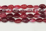 CAA4713 15.5 inches 15*20mm flat teardrop banded agate beads wholesale