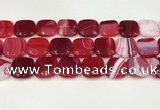CAA4760 15.5 inches 18*18mm square banded agate beads wholesale