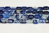 CAA4802 15.5 inches 12*16mm rectangle banded agate beads wholesale