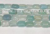 CAA4817 15.5 inches 15*20mm rectangle banded agate beads wholesale