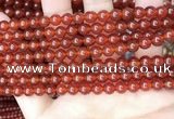 CAA4947 15.5 inches 6mm round red agate beads wholesale
