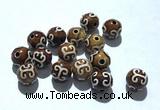CAA5711 8mm round tibetan agate dzi beads wholesale