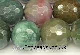 CAA5752 15 inches 10mm faceted round Indian agate beads