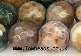 CAA5776 15 inches 8mm faceted round ocean agate beads