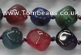 CAA607 15.5 inches 13*13mm nuggets dragon veins agate beads