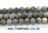 CAA6125 15.5 inches 14mm round bamboo leaf agate gemstone beads