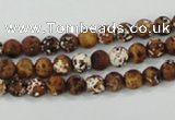 CAA749 15.5 inches 6mm round wooden agate beads wholesale
