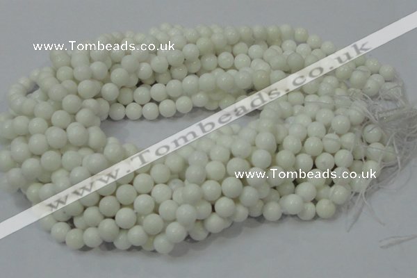 CAA93 15.5 inches 10mm round white agate gemstone beads wholesale