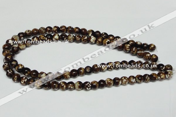 CAB610 15.5 inches 10mm round leopard skin agate beads wholesale