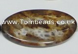 CAB632 15.5 inches 25*50mm oval leopard skin agate beads wholesale